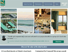 Tablet Screenshot of cocoabeachportcanaveralhotel.com